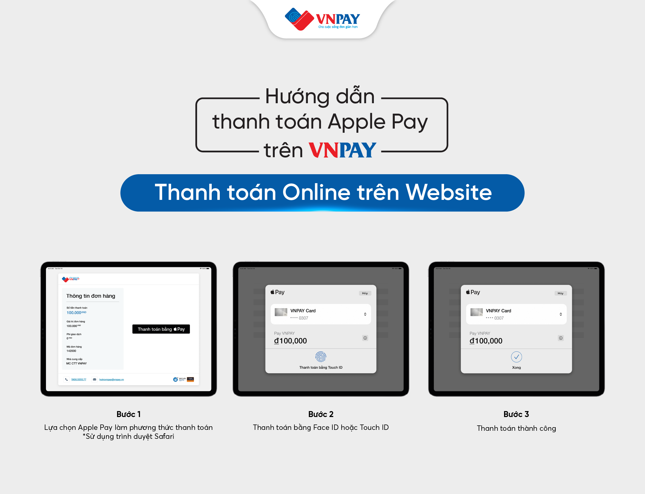 Hướng dẫn thanh toán applepay